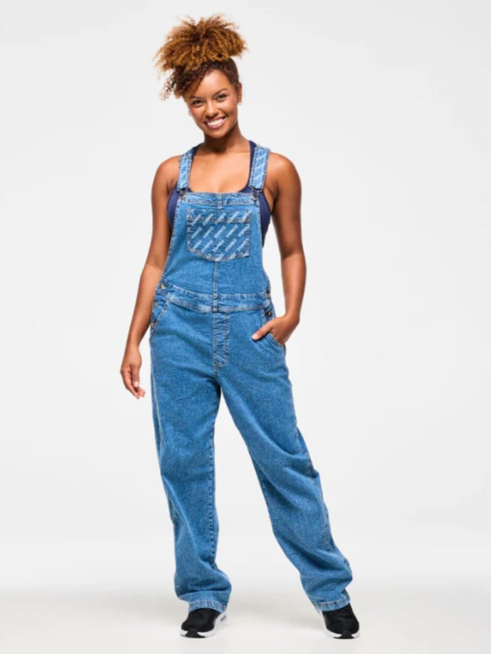 Blue Jean Denim Overalls - Blue- S